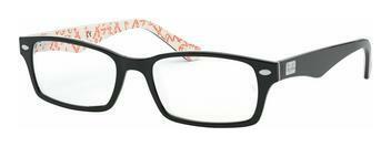 Ray-Ban RX5206 5014 BLACK ON TEXTURE WHITE