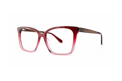 Silmälasit/lasit Wood Fellas Curve (11042 red/crystal)