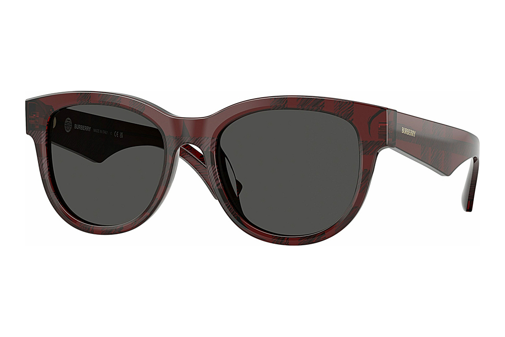 Burberry   BE4432U 411587 Dark GreyCheck Red