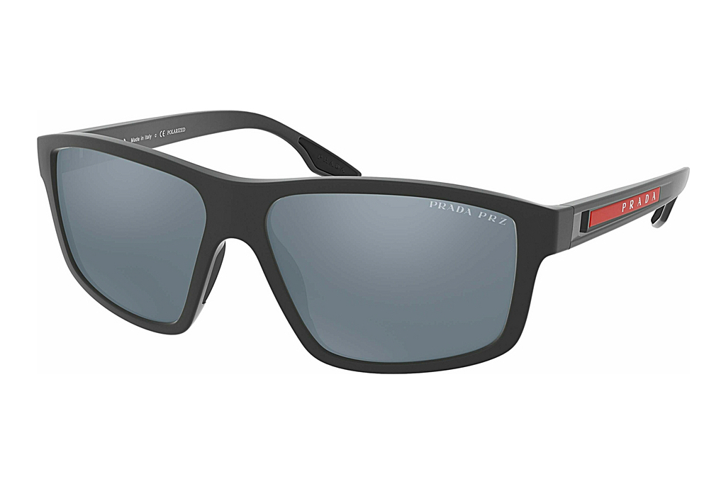 Prada Linea Rossa   PS 02XS UFK07H Polarized Dark Grey Mirror SilverGrey Rubber