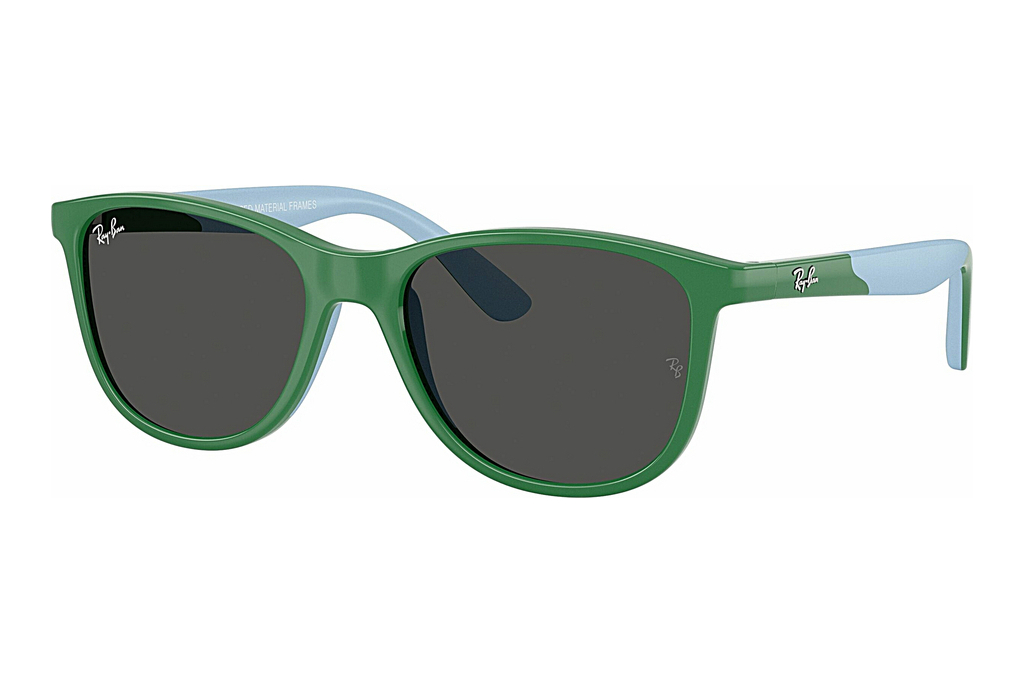 Ray-Ban Kids   RJ9077S 718887 Dark GreyGreen On Rubber Light Blue