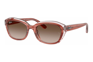 Ray-Ban Junior RJ9081S 717313 Gradient BrownStriped Pink On Transparent Pink