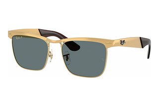 Ray-Ban RB3875 92763R Dark Blue PolarSandblasted Legend Gold